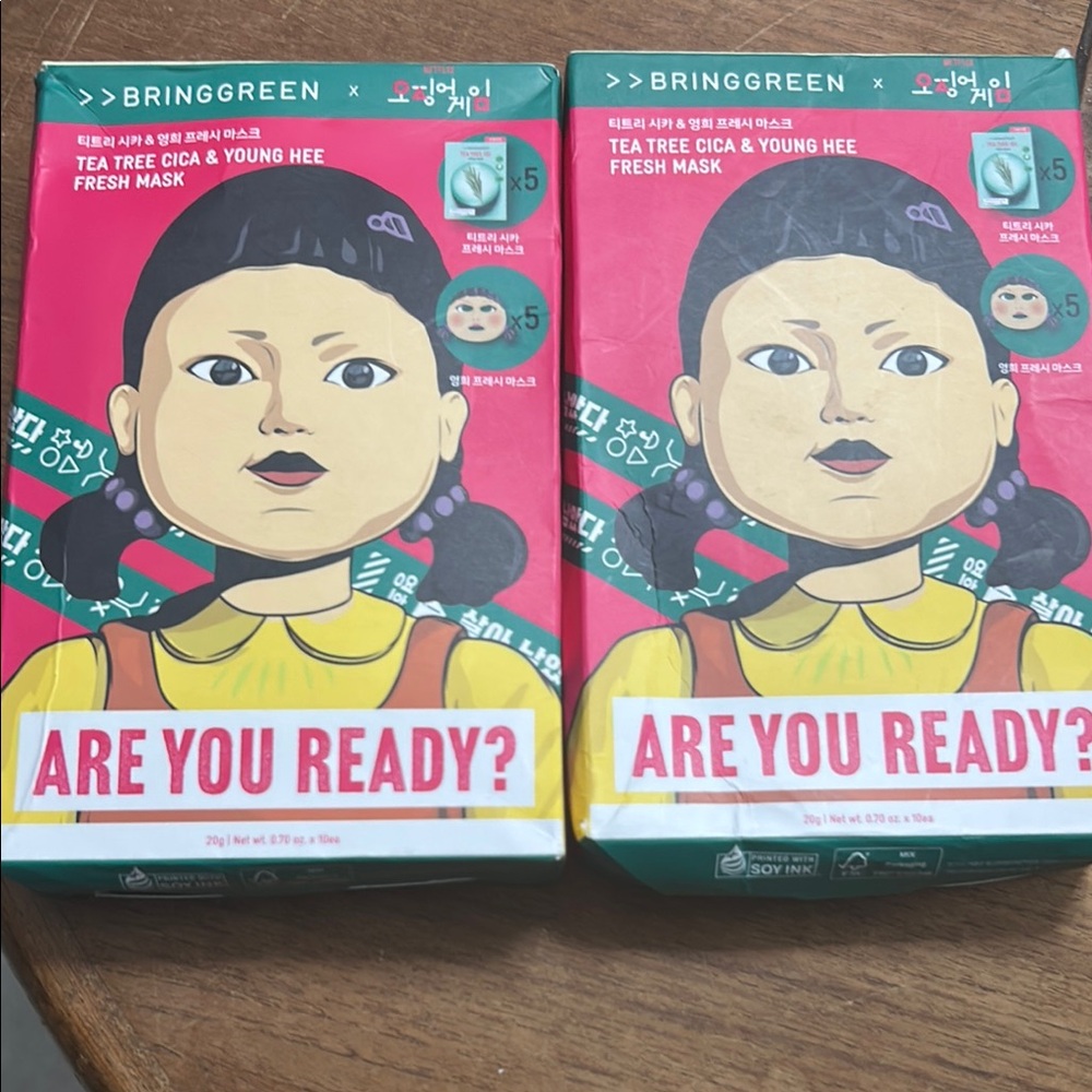 Tea Tree Cica & Young Hee Fresh Mask - Red and Green